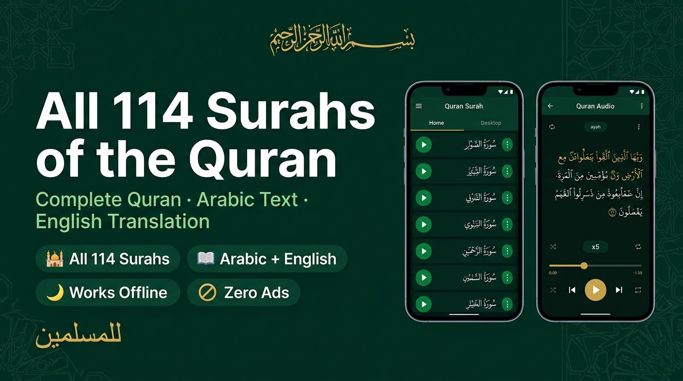 Quran Memorizer — All 114 Surahs with Arabic text and English translation